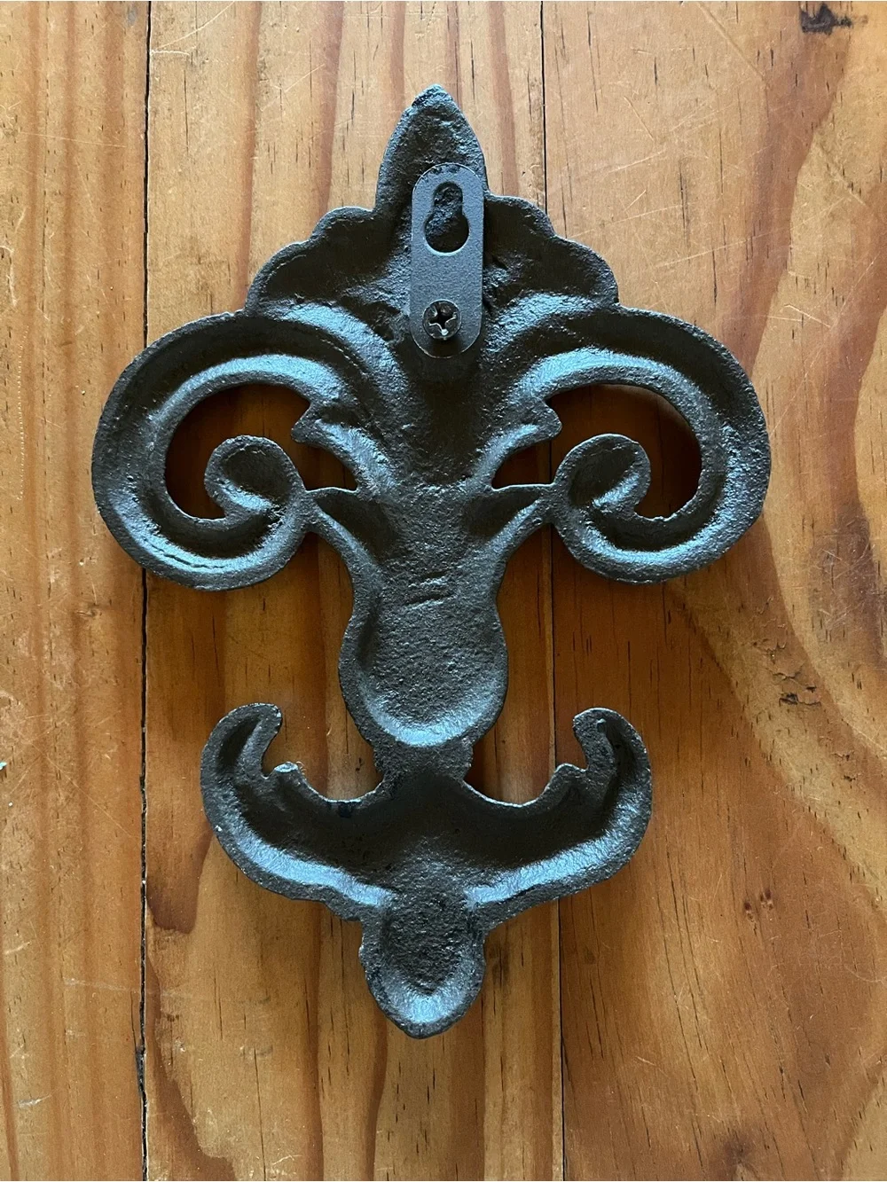 Black Cast Iron Wall Fleur-de-Lis